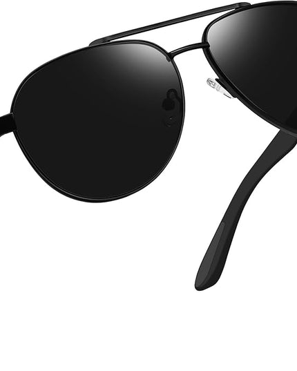 Joopin Polarized Metal Aviation Sunglasses Men, Classic Military Sun Glasses Women, Rectangle Shades UV400 Protection Costume