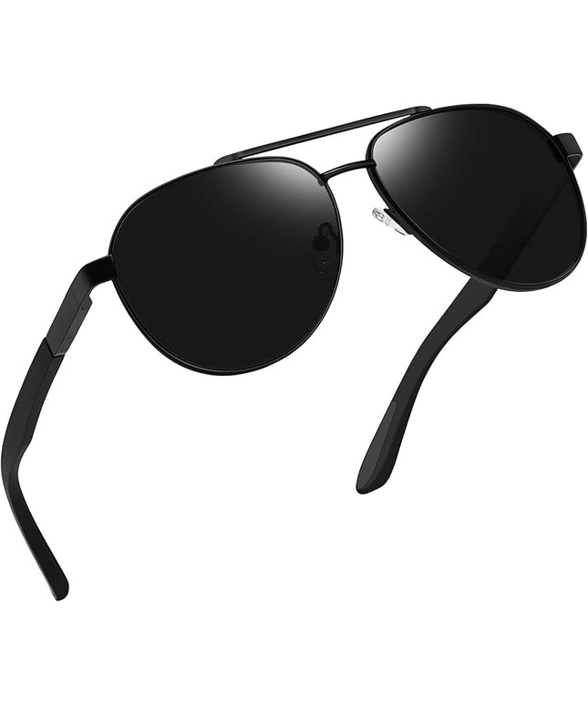 Joopin Polarized Metal Aviation Sunglasses Men, Classic Military Sun Glasses Women, Rectangle Shades UV400 Protection Costume