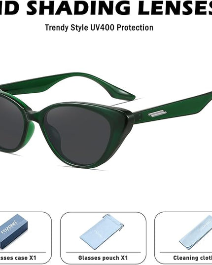 Retro Vintage Narrow Cat Eye Sunglasses for Women 90s Small Chic Style Trendy Sunnies UV400 Protection FZN7514