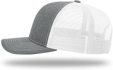 Richardson 112 Trucker Hat - Premium Adjustable Snapback Hat - Structured Six Panel Richardson Blank Caps