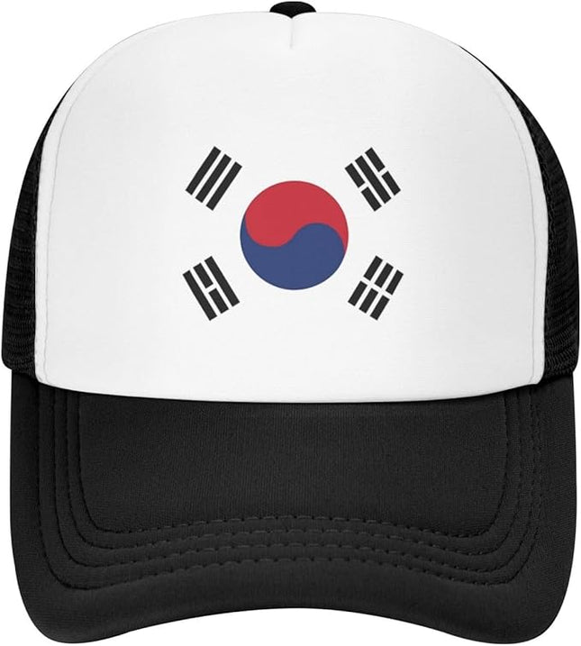 Cute Flag Baseball Cap for Men Women Mesh Trucker Hat Adjustable Patriotic Snapback Baseball Hat for Sports Running