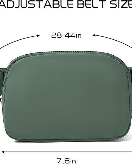 Belt Bag for Women Fanny Pack Crossbody Bags for Women Fashion Waist Packs with Adjustable Strap Gifts for Teenage Girls Women Men (Green)