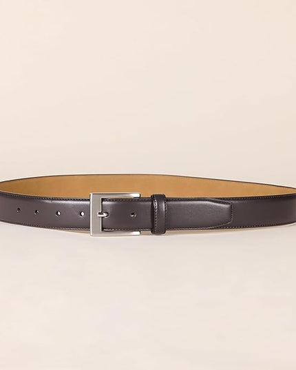 Amazon Essentials Men's Leather Belt, Classic Style