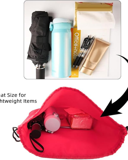 GoodtoU Drawstring Backpacks, 100 Pieces Nylon Backpack Cinch Sack Drawstring Gym Bag for Sport, Traveling, Team (Cherry)