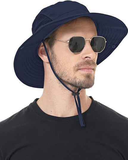 Sun Hat for Men Women UPF 50+ Fishing Hats Waterproof Wide Brim Boonie Bucket Hat for Safari Beach Hiking Garden