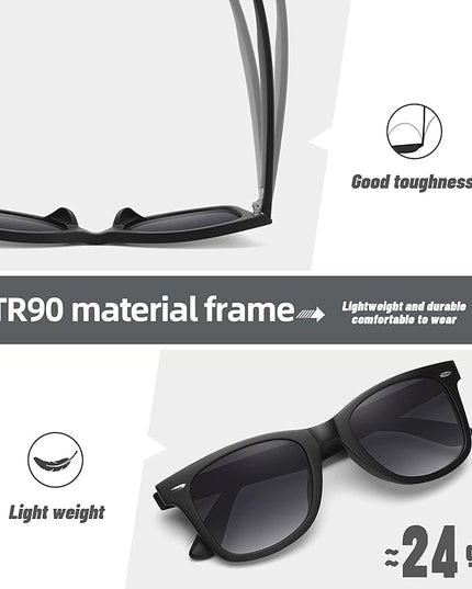 MEETSUN Polarized Sunglasses for Women Men Classic Retro Square Frame Driving Sun Glasses UV Protection