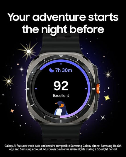 Samsung Galaxy Watch Ultra (2025) 47mm LTE Smartwatch, Titanium Casing, Advanced Sleep Coaching, Running Coach, Energy Score, Heart Rate Tracking, GPS, Titanium Blue [US Version, 2 Yr Warranty]