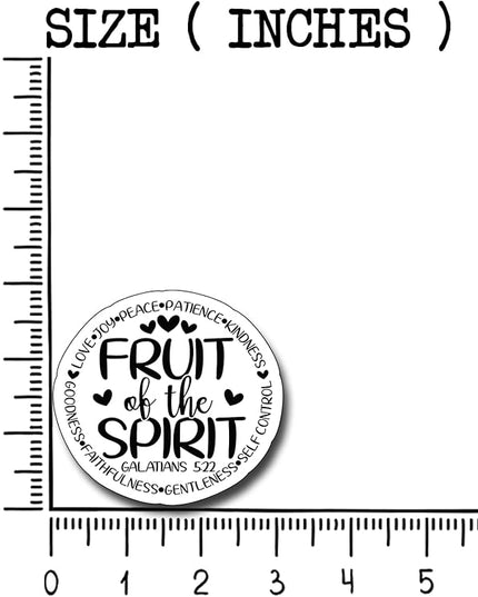 (3Pcs) Fruit of The Spirit Sticker, Christian Gifts Decorate Books Laptop Phone, Water Bottles Kindles Stickers, Tumbler Sticker Waterproof Vinyl Decorate Sticker 3" Inch
