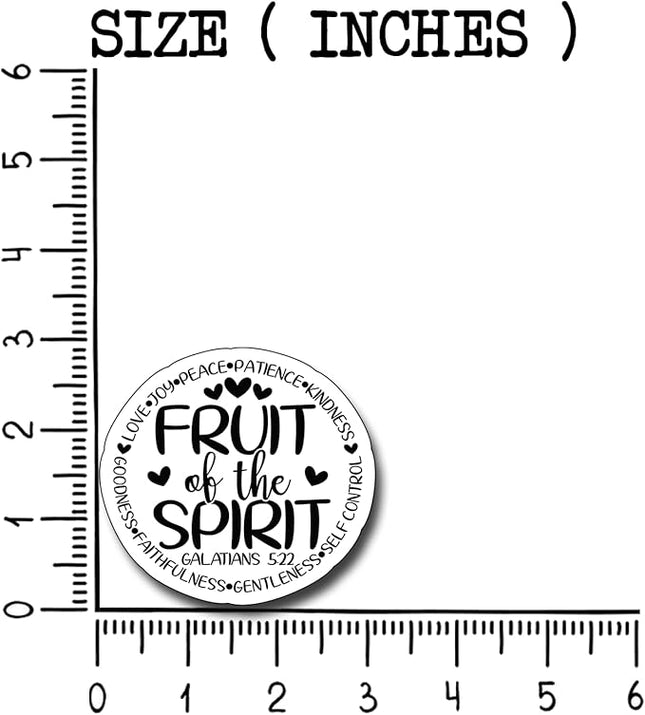 (3Pcs) Fruit of The Spirit Sticker, Christian Gifts Decorate Books Laptop Phone, Water Bottles Kindles Stickers, Tumbler Sticker Waterproof Vinyl Decorate Sticker 3" Inch