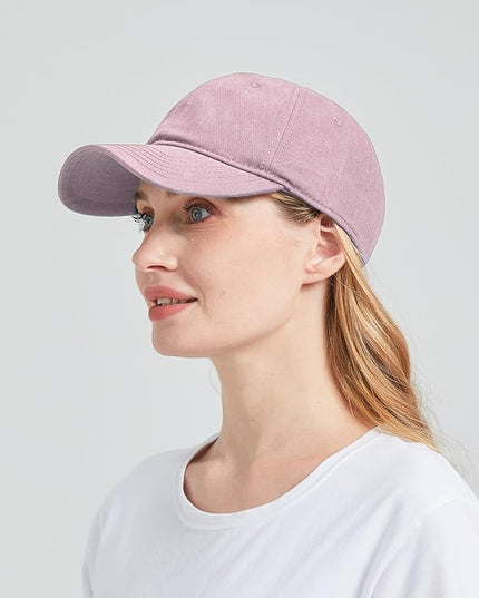 Zylioo XL XXL Oversize Baseball Cap, 100% Cotton Adjustable Dad Hat for Big Heads 23.5"-25.5", Soft Crown Large Size Cap