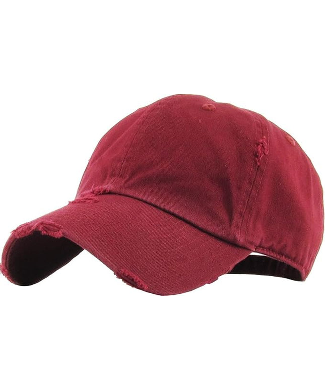 KBETHOS Vintage Washed Distressed Cotton Dad Hat Baseball Cap Adjustable Polo Trucker Unisex Style Headwear