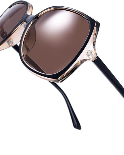 The Fresh Women's Oversized Square Jackie O Cat Eye Hybrid Butterfly Fashion Sunglasses - Exquisite Packaging