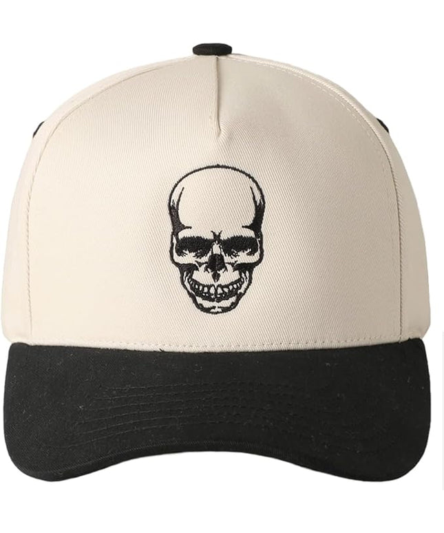 MIRMARU Two-Tone Vintage Canvas Trucker Hats for Men & Women, Adjustable Size Baseball Caps with Trendy Embroidered Design