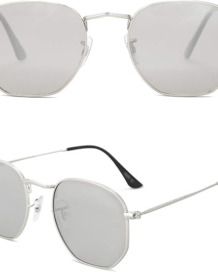 SOJOS Square Polarized Sunglasses for Women Men Small Hexagonal Polygon Shades SJ1072