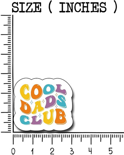(3Pcs) Cool Dad's Club Sticker, Decal Gifts Dad Decorate Books Laptop Phone Water Bottles Kindles Stickers Tumbler Sticker Waterproof Vinyl Decorate Sticker 3" Inch