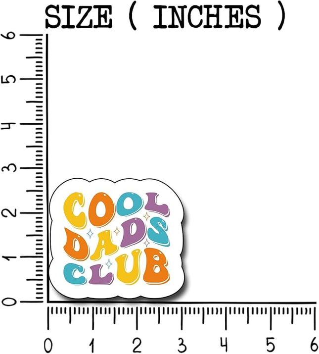 (3Pcs) Cool Dad's Club Sticker, Decal Gifts Dad Decorate Books Laptop Phone Water Bottles Kindles Stickers Tumbler Sticker Waterproof Vinyl Decorate Sticker 3" Inch