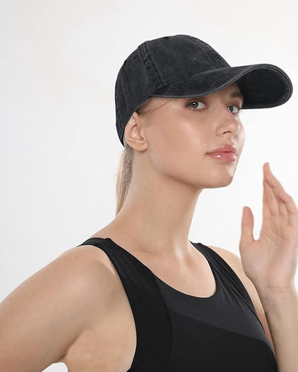 HH HOFNEN Men Women Washed Distressed Twill Cotton Baseball Cap Vintage Adjustable Dad Hat