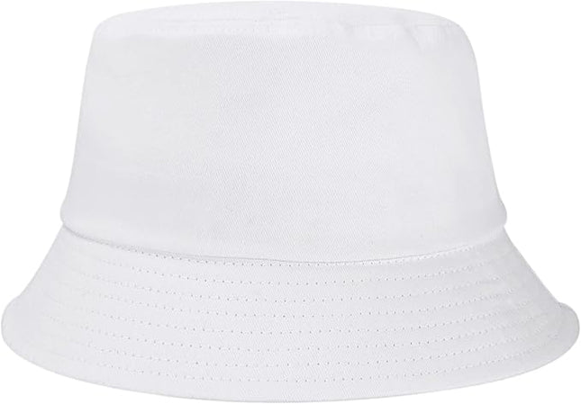 Umeepar Unisex Cotton Packable Bucket Hat Sun Hat Plain Colors for Men Women