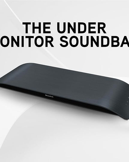 BlueAnt Soundblade Under-Monitor Soundbar, 120W 2.1 Channel Desktop Speaker with USB-C & Bluetooth 5.3 for PC, Mac, Gaming, Music and Streaming, Charcoal