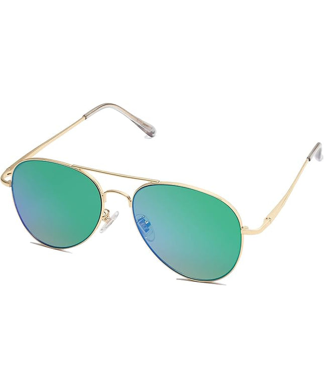 SOJOS Classic Aviator Sunglasses for Women Men Metal Frame Spring Hinges SJ1030