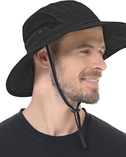 Sun Hat for Men Women UPF 50+ Fishing Hats Waterproof Wide Brim Boonie Bucket Hat for Safari Beach Hiking Garden