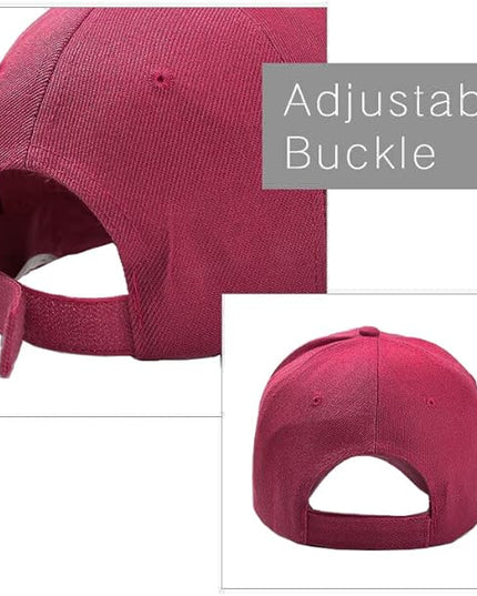 Gelante Adult Plain Baseball Cap Hat Classic Adjustable Size for All Seasons