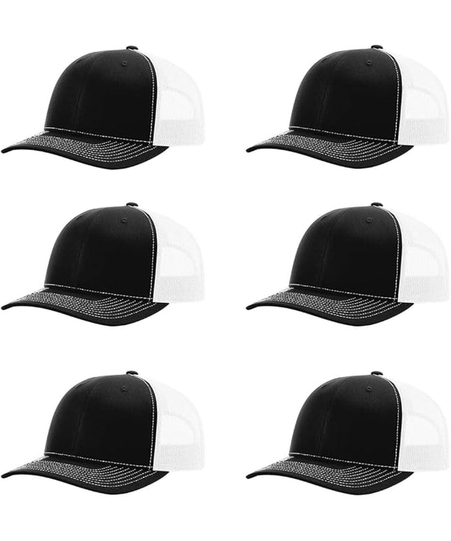 Richardson 112 Classic Six-Panel Adjustable Snapback Trucker Cap | Bulk Packs Available