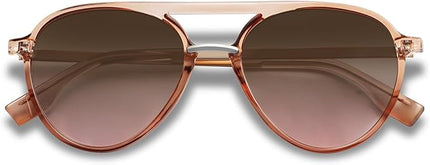 SOJOS Retro Aviator Polarized Sunglasses for Women Men Double Bridge Ladies Shades