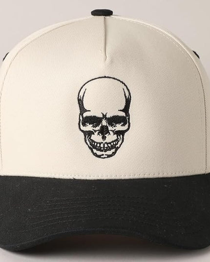 MIRMARU Two-Tone Vintage Canvas Trucker Hats for Men & Women, Adjustable Size Baseball Caps with Trendy Embroidered Design