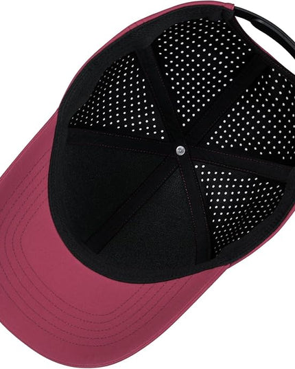 VOBOOM Men Quick Dry Baseball Cap Laser Cut Mesh Ball Curved Brim Snapback Hat