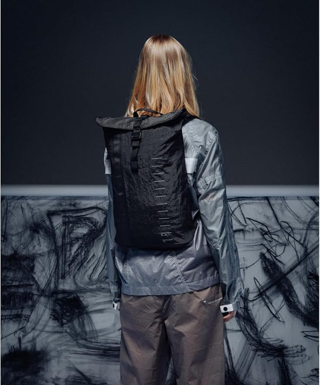 Db Journey Essential Backpack - Minimalist Rolltop Backpack with Laptop Compartment for Work & Gym, Lightweight Travel Backpack with Luggage Attachment, Water Bottle Pocket, 12L - Charcoal Grey