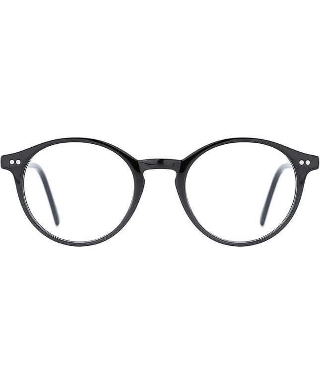 TIJN Blue Light Blocking Glasses Men Women Vintage Thick Round Rim Frame Eyeglasses