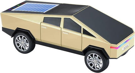 Solar-Powered car-Shaped Bluetooth Speaker, Portable Wireless Stereo, high-Definition Sound Quality, TWS Dual-Ear Pairing, Truck-Shaped Speaker, Suitable for Home, Office and Gift (GLOD)