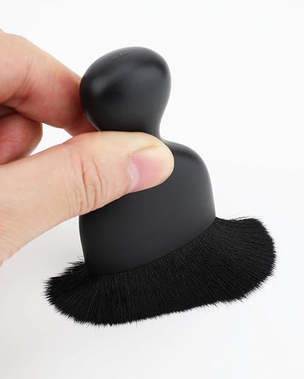 Car Detailing Brush, Soft Bristle Cleaning Brush, Scratch-Free Auto Duster Tool for Dashboard, Air Vents, Leather & Interior Cleaning (Black with Cap)