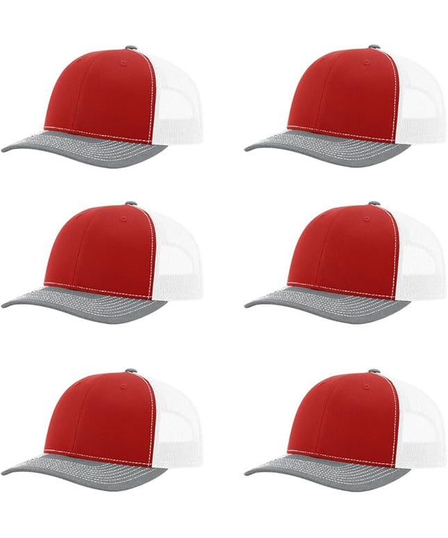 Richardson 112 Classic Six-Panel Adjustable Snapback Trucker Cap | Bulk Packs Available