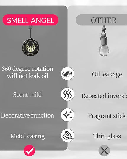 Car Air Freshener Hanging 2pcs, Long Lasting Scent- Metal Material & Magnetic Design,Essential Oil Diffuser,Car Accessories- Valentine's day gift (Drunk on Moonlight/black)