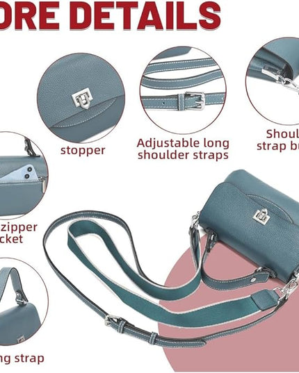 Soft Mini Crossbody Handbag, Genuine Leather Cute Shoulder Purse, Ladylike Daily Accessory