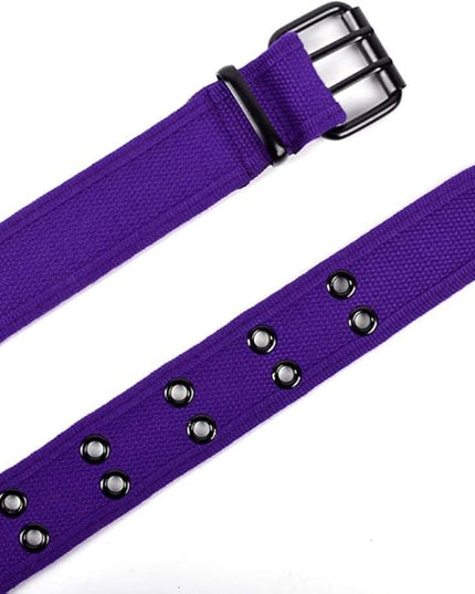 Boxed Gifts Parquet Casual Canvas Belt - Double Hole, Double Grommets for Men & Women