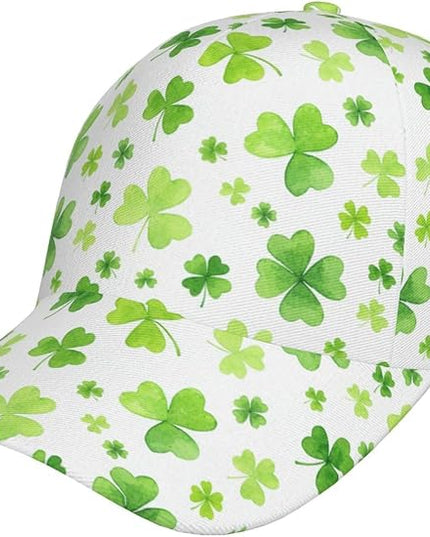 St. Patrick's Day Baseball Cap, Irish Green Clover Trucker Hat for Men Women, Fashion Adjustable Sun Visor Dad Hat