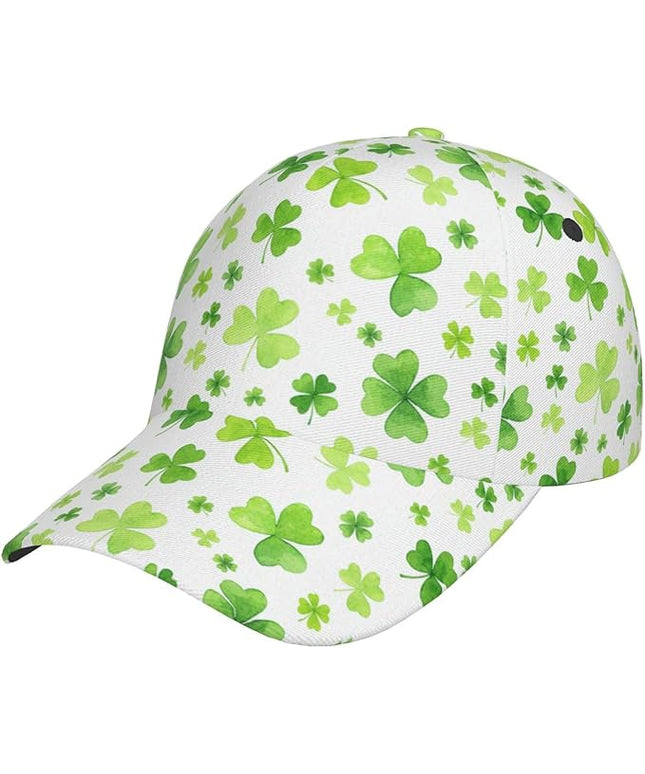 St. Patrick's Day Baseball Cap, Irish Green Clover Trucker Hat for Men Women, Fashion Adjustable Sun Visor Dad Hat