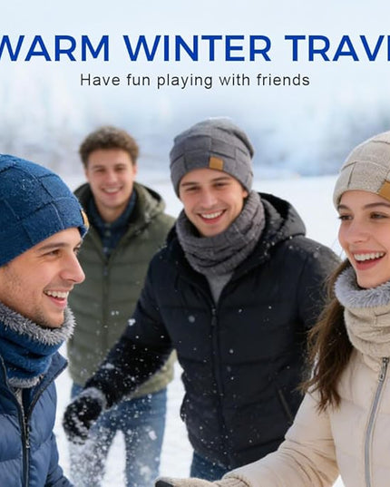 Beanie for Men and Women, Cuffed Knitted Fleece Lined Soft Warm Running Cycling Ski Hats Stocking Beanies Skull Cap