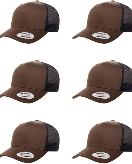 Yupoong Classic Premium Mesh 6 Panel Retro Trucker Cap | Mid Profile Snapback | OSFA | Bulk Pack Available