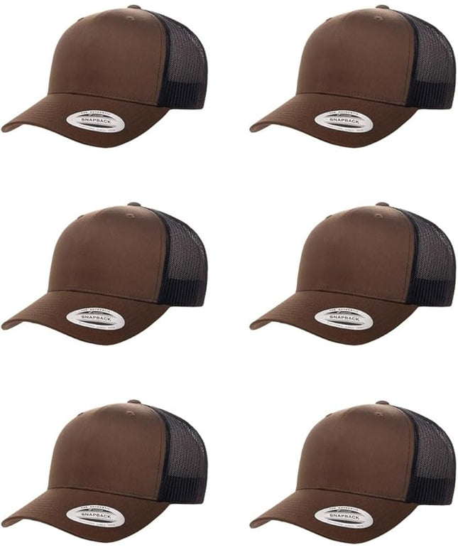 Yupoong Classic Premium Mesh 6 Panel Retro Trucker Cap | Mid Profile Snapback | OSFA | Bulk Pack Available