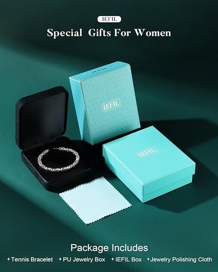 Iefil Valentines Day Gifts for Her, Oval Birthstone Tennis Bracelets for Women Wife Unique X O Design Fine Jewelry Anniversary Birthday Gift 925 Sterling Silver Birthstone Jewelry for Mom Girlfriend