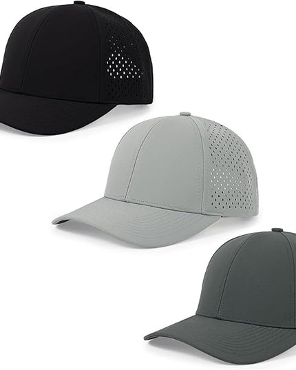 kozinu Quick Dry Baseball Cap Curved Brim Snapback Hat Laser Cut Mesh Ball Cap Golf Ball Cap for Men Women