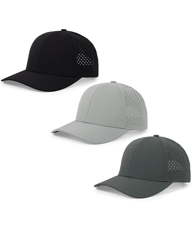 kozinu Quick Dry Baseball Cap Curved Brim Snapback Hat Laser Cut Mesh Ball Cap Golf Ball Cap for Men Women