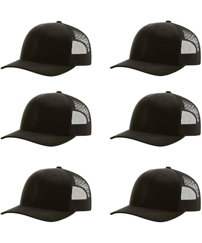 Richardson 112 Classic Six-Panel Adjustable Snapback Trucker Cap | Bulk Packs Available