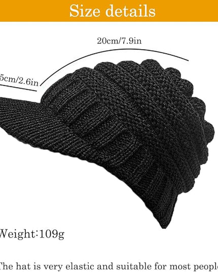XYIYI Beanie Tail Winter Warm Knit Messy High Bun Ponytail Hats Visor Beanie Cap
