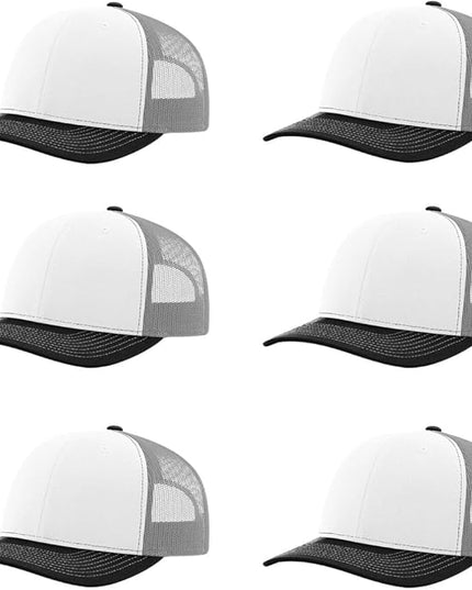 Richardson 112 Classic Six-Panel Adjustable Snapback Trucker Cap | Bulk Packs Available