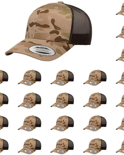 Yupoong Classic Premium Mesh 6 Panel Retro Trucker Cap | Mid Profile Snapback | OSFA | Bulk Pack Available